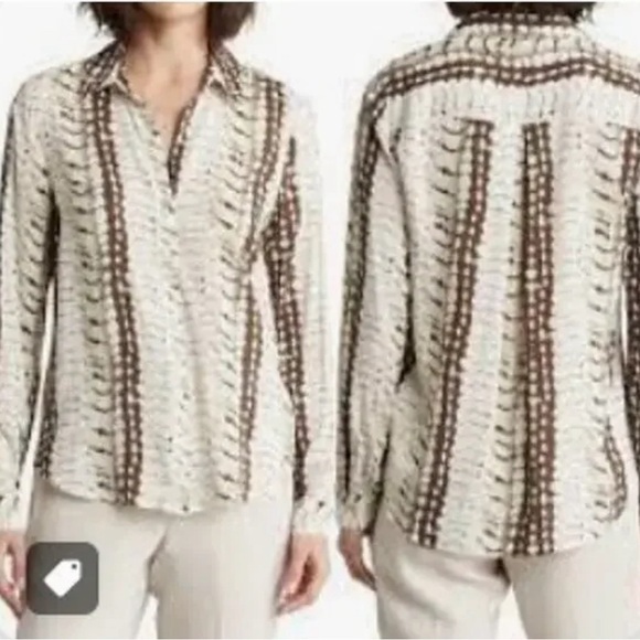 EUC L’Agence Holy Printed Blouse Sz S/P - Picture 2 of 7